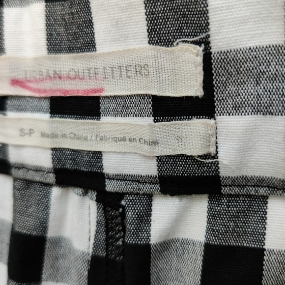 Urban Outfitters Plaid Black & White High Waist Zip Skinny Pants Stretchy Size S - Picture 6 of 6